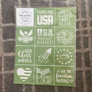 Magnolia Freedom Mini 8.5 x 11 REUSABLE Stencil